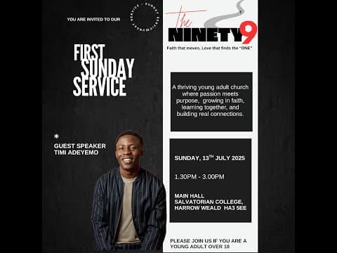 First Sunday Service | The Ninety9 Church | Young Adult Service